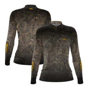 Camisa Feminina de Caça e Pesca  Brk Real Tree Camuflada com Proteção Solar UV50+