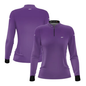 Camisa de Pesca Feminina Brk Básica Roxa com Proteção Solar UV50+