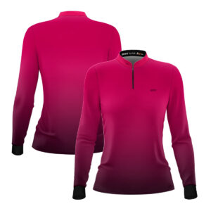 Camisa de Pesca Feminina Brk Unissex Basic Rosa com UV50+