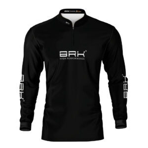 Camisa de Pesca Brk Básica Preta com Proteção Solar UV50+