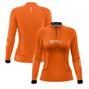 Camisa de Pesca Feminina Brk Básica Laranja com Proteção Solar UV50+