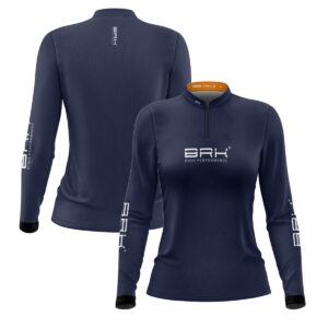 Camisa de Pesca Feminina Brk Básica Azul Marinho com Proteção Solar UV50+