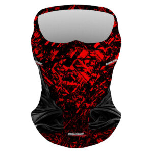 Bandana Balaclava Tubeneck Brk Vermelho e Preto Peixe com Proteção UV50+