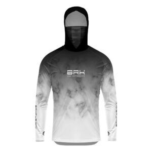 Camisa FusionX Brk Galaxy Preta e Branca com Capuz e Proteção UV50+