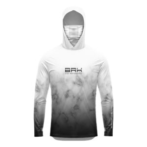 Camisa FusionX Brk Galaxy Branca e Preta com Capuz e Proteção UV50+