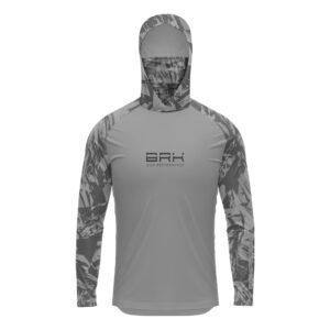 Camisa FusionX Brk Marine Cinza com Capuz e Proteção UV50+