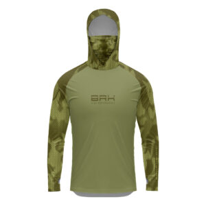 Camisa FusionX Brk Camo Verde com Capuz e Proteção UV50+