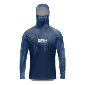 Camisa FusionX Brk Discovery Azul com Capuz e Proteção UV50+