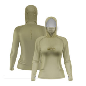 Camisa FusionX Feminina Brk Clean Areia com Capuz e Proteção UV50+