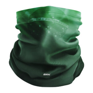 Bandana Tubeneck Brk Verde Com Bandeira do Brasil com UV50+
