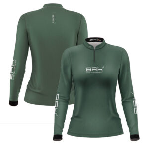 Camisa de Pesca Feminina Brk Básica Verde Selva com Proteção Solar UV50+