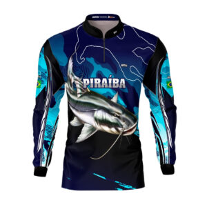 Camisa de Pesca Brk Piraiba Azul com Proteção UV50+