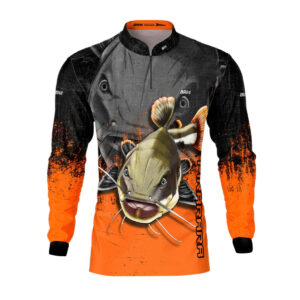 Camisa de Pesca Brk Pirarara Laranja com Proteção UV50+
