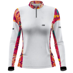 Camisa de Pesca Feminina Brk Flores com Proteção UV50+