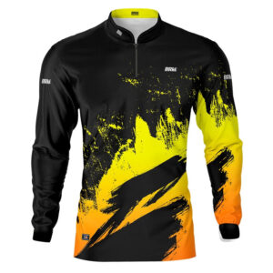 Camisa de Pesca Masculina Brk Yellow Flash com UV50+