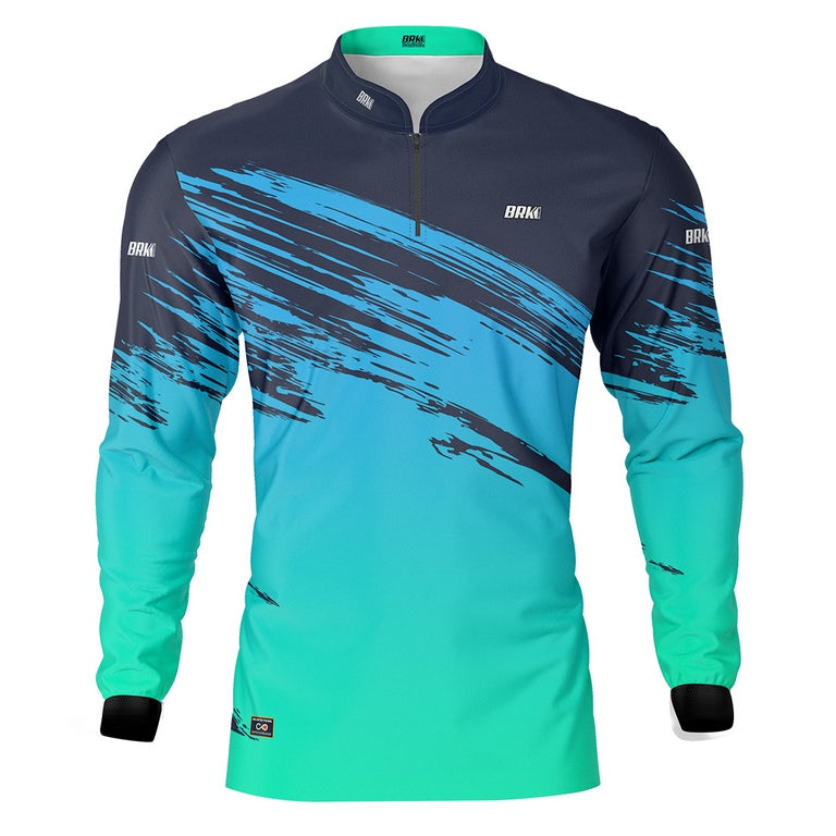 Camisa de Pesca Masculina Brk Blue Jet com UV50+