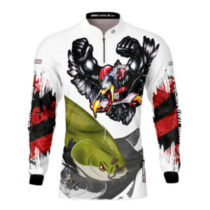 Camisa de Pesca Brk Rubro Negro Tambaqui UV50+