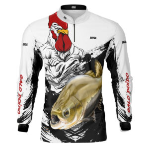 Camisa de Pesca Brk Galo Doido Bicampeão Tambaqui com UV50+