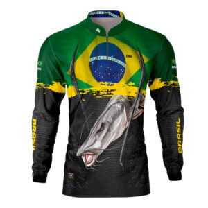 Camisa Masculina Brk Pintado Brasil Proteção Solar UV50+