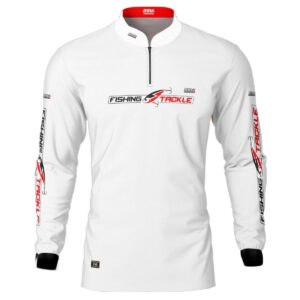Camisa Brk Brasil Fishing Tackle Branca com Proteção Solar UV50+