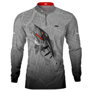 Camisa de Pesca Brk Amazon Tucunaré Açu Cinza com Proteção Solar UV50+