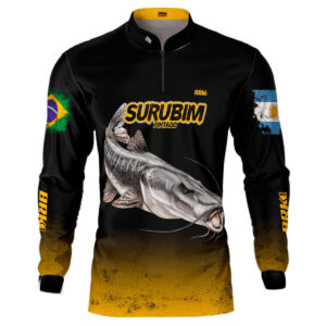 Camisa de Pesca Brk Argentina Brasil Surubim Pintado com Proteção Solar UV50+