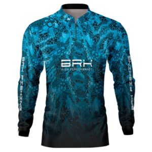Camisa de Pesca Brk Blue Snake com Proteção Solar UV50+