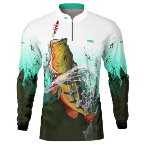 Camisa de Pesca Brk Verde com Branco Tucunaré com UV50+