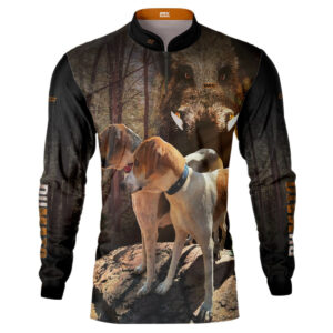 Camisa de Caça Brk Dumato Javali Foxhound Preta Floresta com UV50+