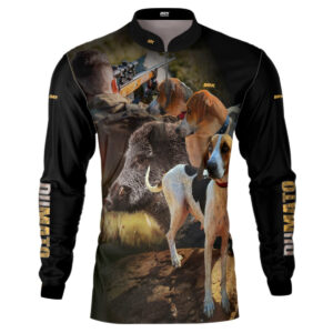 Camisa de Caça Brk Dumato Javali Foxhound Preta com UV50+