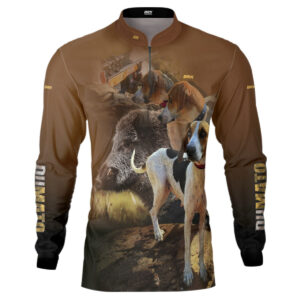 Camisa de Caça Brk Dumato Javali Foxhound Marrom com UV50+