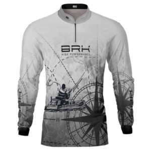 Camisa de Pesca Brk Caiaque Cinza com UV50+