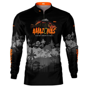Camisa de Pesca Brk Preta Amazonas com UV50+