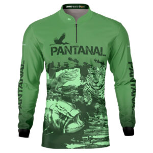 Camisa de Pesca Brk Verde Pantanal com UV50+