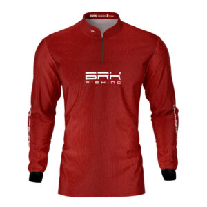 Camisa de Pesca Brk Select Pursuit Jeansfit Red com UV50+