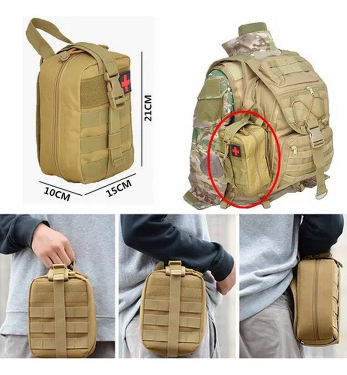 Bolsa Tática Deyu Kit Primeiros Socorros Organizadora Emergência - Imagem 5