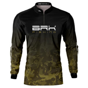 Camisa de Pesca Brk Preta Em Busca Do Gigante com UV50+