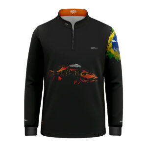 Camisa de Pesca Infantil Brk Tucunaré Açu Amazon com Proteção UV50+