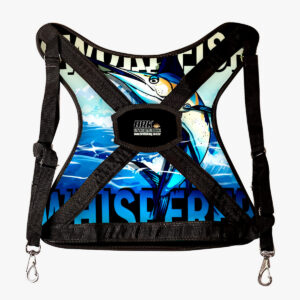 Cinto Colete Apoiador de Carretilha Pesca Pesada Brk Blue Marlin