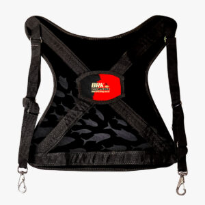 Cinto Colete Apoiador de Carretilha Pesca Pesada Brk Preto-Cinza