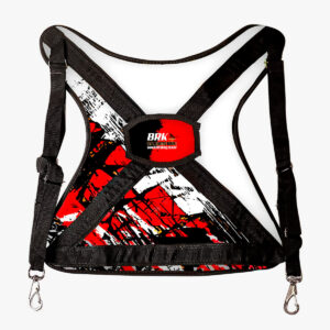 Cinto Colete Apoiador de Carretilha Pesca Pesada Brk Branco-Vermelho