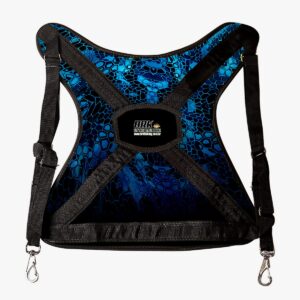 Cinto Colete Apoiador de Carretilha Pesca Pesada Brk Camuflado Azul