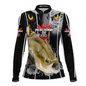 Camisa de Pesca Feminina Brk Tambaqui Futebol 83 com UV50+