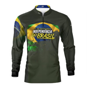 Camisa Agro Brk Independência do Brasil Verde Oliva com Proteção Solar UV50+