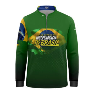 Camisa Agro Infantil Brk Independência Brasil com Proteção Solar UV50+