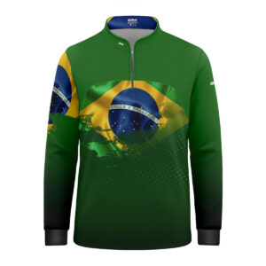 Camisa Agro Infantil Brk Brasil Verde com Proteção Solar UV50+
