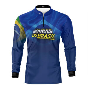 Camisa Agro Brk Independência Brasil Azul com Proteção Solar UV50+