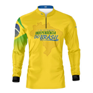 Camisa Agro Brk Independência Brasil Amarelo com Proteção Solar UV50+
