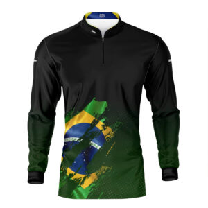 Camisa Agro Brk Bandeira Brasil Lateral com Proteção Solar UV50+