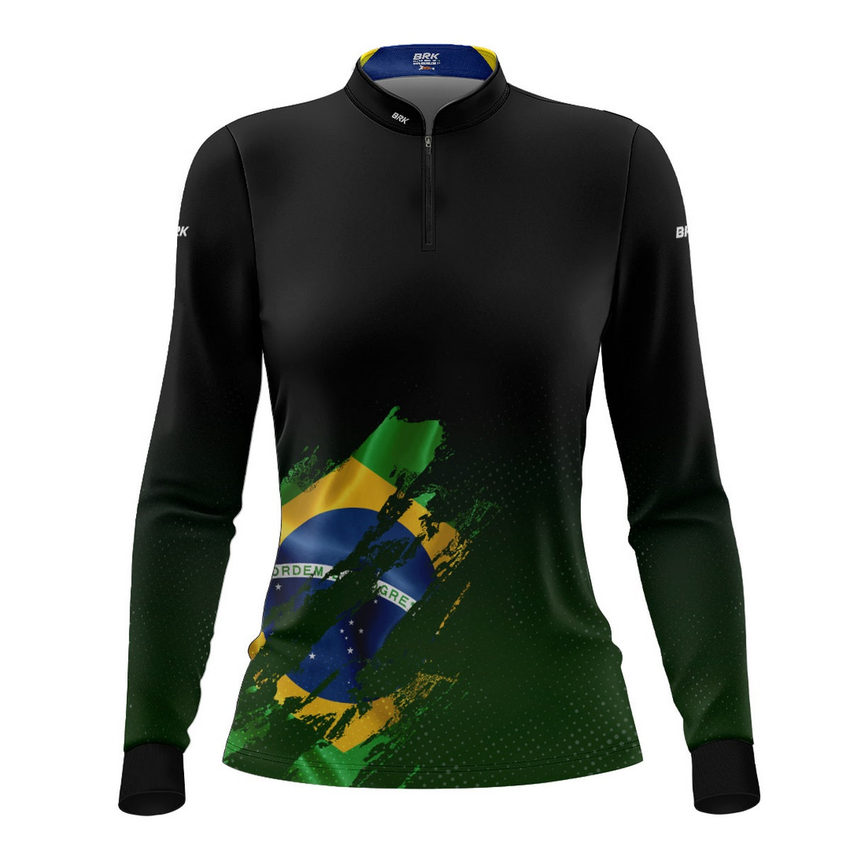 Camisa Agro Feminina Brk Bandeira Brasil Lateral com Proteção Solar UV50+ - Imagem 2